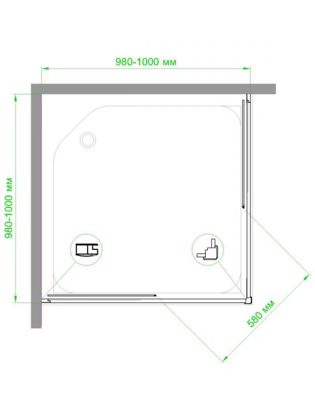 Душевой уголок Royal Bath HPD 100x100см хром RB100HPD-T-CH