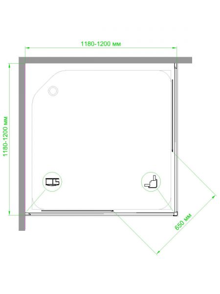 Душевой уголок Royal Bath HPD 120x120см хром RB1212HPD-T-CH