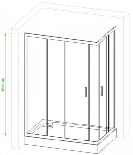 Душевой уголок Royal Bath HPD 100x80см хром RB8100HPD-C-CH Душевой уголок Royal Bath HPD 100x80см хром RB8100HPD-C-CH
