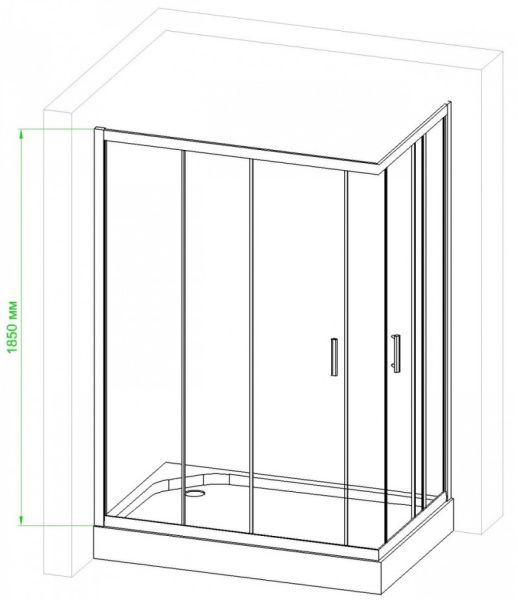 Душевой уголок Royal Bath HPD 100x80см хром RB8100HPD-C-CH