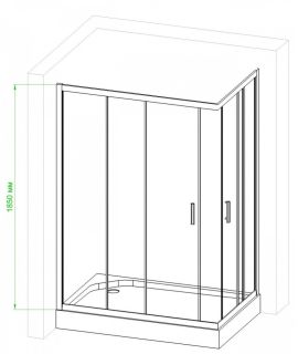 Душевой уголок Royal Bath HPD 120x80см хром RB8120HPD-C-CH Душевой уголок Royal Bath HPD 120x80см хром RB8120HPD-C-CH