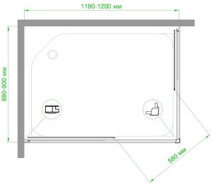 Душевой уголок Royal Bath HPD 120x90см хром RB9120HPD-T-CH