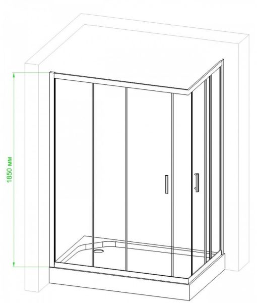 Душевой уголок Royal Bath HPD 120x90см хром RB9120HPD-C-CH