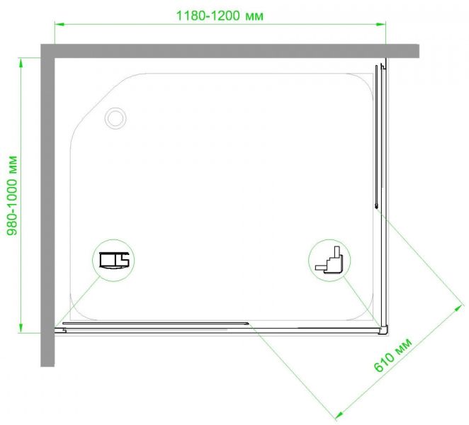 Душевой уголок Royal Bath HPD 120x100см хром RB1120HPD-T-CH Душевой уголок Royal Bath HPD 120x100см хром RB1120HPD-T-CH