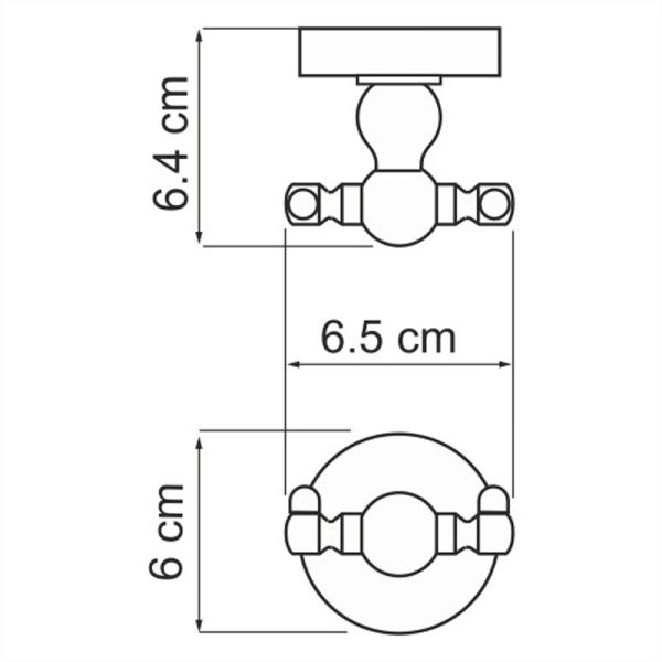 WasserKRAFT Крючок двойной K-6923D WasserKRAFT Крючок двойной K-6923D