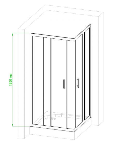 Душевой уголок Royal Bath HPD 90x90см белый RB90HPD-C