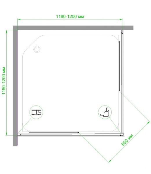 Душевой уголок Royal Bath HPD 120x120см белый RB1212HPD-T