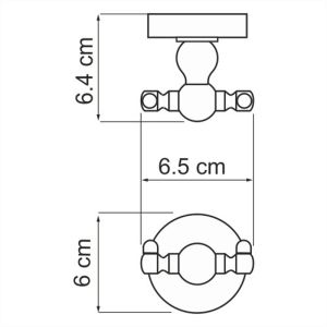 WasserKRAFT Крючок двойной K-8523D