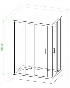 Душевой уголок Royal Bath HPD 90x80см белый RB8090HPD-T