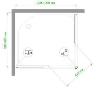 Душевой уголок Royal Bath HKD 100x90см белый RB9100HPD-C Душевой уголок Royal Bath HKD 100x90см белый RB9100HPD-C