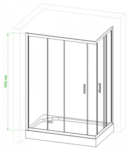 Душевой уголок Royal Bath HKD 100x90см белый RB9100HPD-C Душевой уголок Royal Bath HKD 100x90см белый RB9100HPD-C