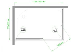 Душевой уголок Royal Bath HPD 120x80см белый RB8120HPD-T