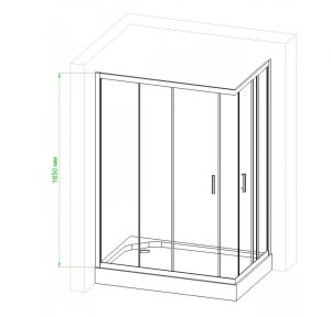 Душевой уголок Royal Bath HPD 120x80см белый RB8120HPD-T