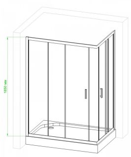Душевой уголок Royal Bath HKD 120x80см белый RB8120HPD-C Душевой уголок Royal Bath HKD 120x80см белый RB8120HPD-C