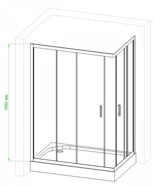 Душевой уголок Royal Bath HKD 120x80см белый RB8120HPD-C