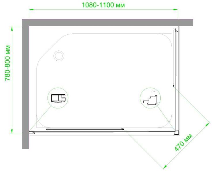 Душевой уголок Royal Bath HPD 120x90см белый RB9120HPD-T