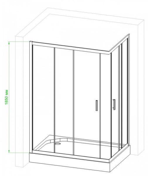 Душевой уголок Royal Bath HKD 120x90см белый RB9120HPD-C