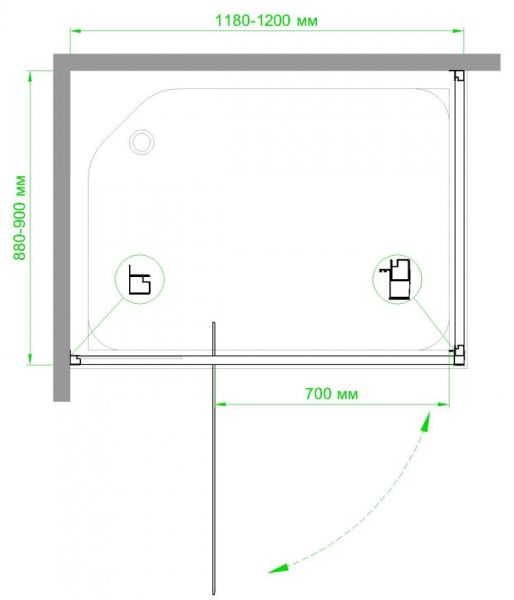 Душевой уголок Royal Bath HV 120x90см хром RB9120HV-C-CH