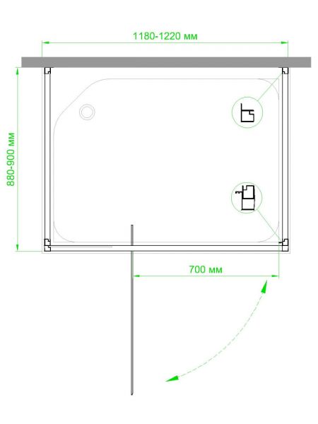 Душевой уголок Royal Bath HV 120x90см хром RB9120HV-C-CH-P