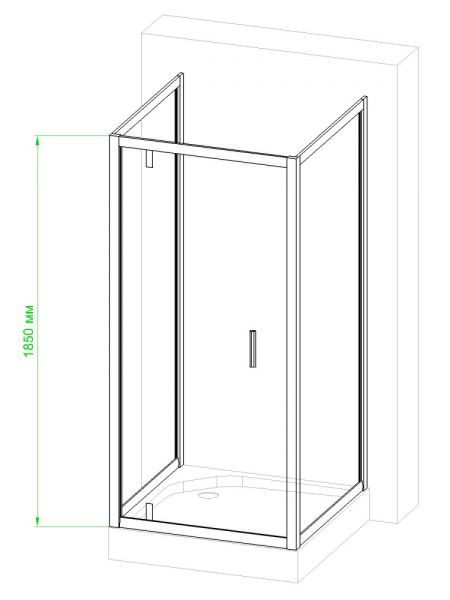 Душевой уголок Royal Bath HV 80x90см хром RB9080HV-C-CH-P