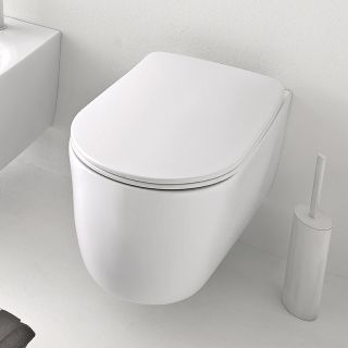 Унитаз Kerasan Nolita 531430 подвесной Белый матовый без сиденья Унитаз Kerasan Nolita 531430 подвесной Белый матовый без сиденья