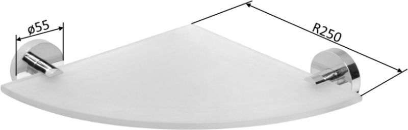 Полка угловая Sapho X-Round хром XR603