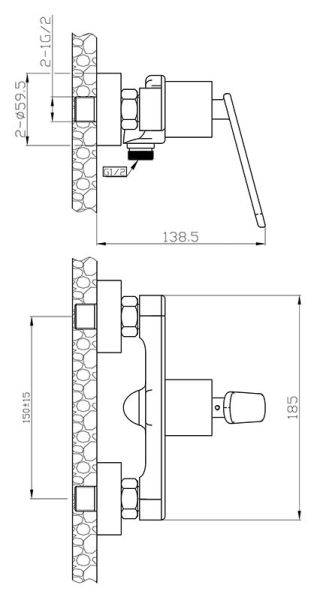 Смеситель для душа Agger Beauty A2620000