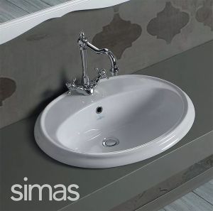 Раковина SIMAS Arcade AR859bi*1 белая 61 см