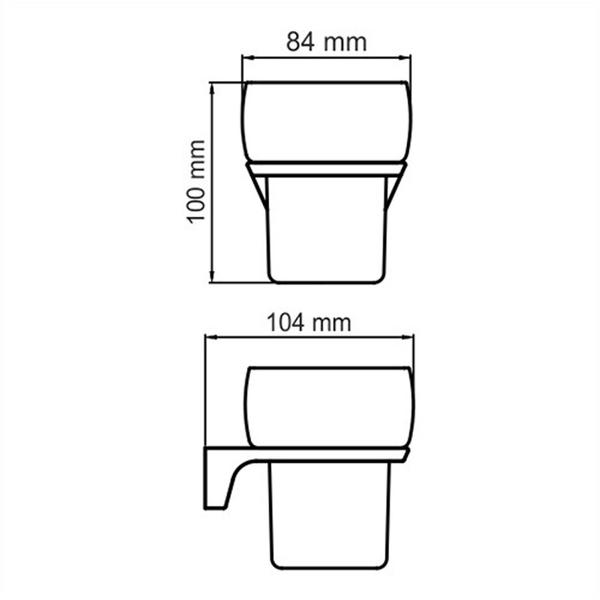 WasserKRAFT Стакан для щеток K-5128