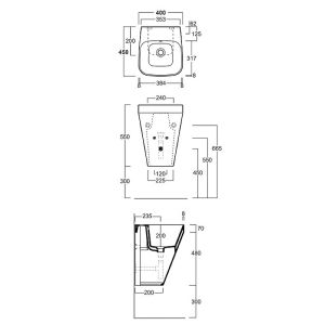 Раковина SIMAS Baden Baden BB13bi*1 белая 40 см