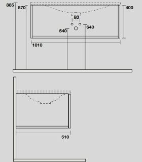 Тумба под раковину Kerasan Shape 101 9325K1 подвесная Дуб Белая Тумба под раковину Kerasan Shape 101 9325K1 подвесная Дуб Белая