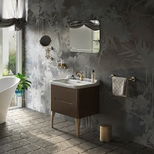 Тумба под раковину Kerasan Waldorf 74 925646 подвесная Noce