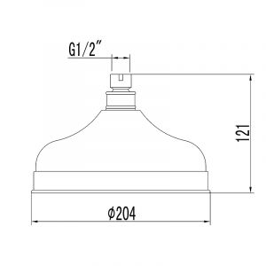 Лейка для верхнего душа Lemark LM8989B 20х20