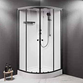 Душевая кабина Am.Pm X-Joy 100х100 W94C-401-100BT профиль черный матовый