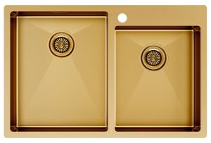 Мойка кухонная Paulmark Kroner PM237851-BG брашированное золото