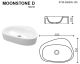 Раковина Whitecross Moonstone D 0730.050035.100 50см белый глянец