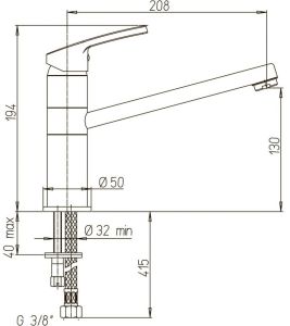 Смеситель для кухни Paini Miura MRCR573GMLMKM хром