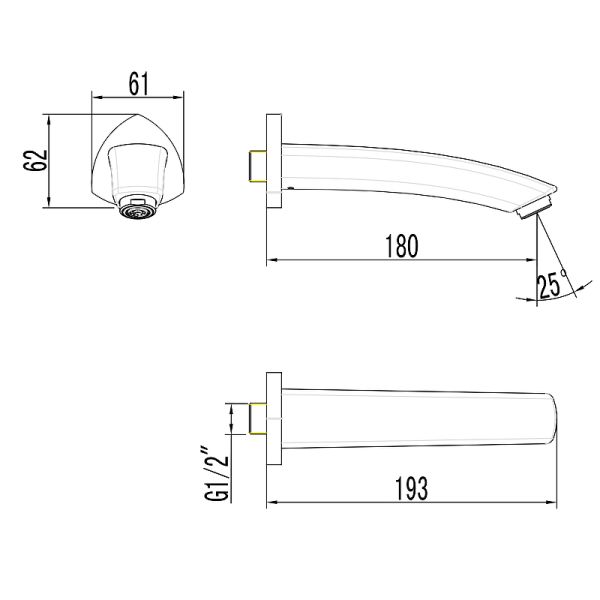 Излив для смесителя Lemark LM3581C