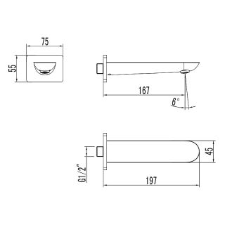 Излив для смесителя Lemark LM4981CW Излив для смесителя Lemark LM4981CW