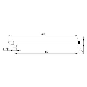 Кронштейн для верхнего душа Lemark LM4987CW
