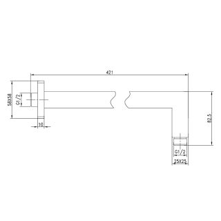 Кронштейн для верхнего душа Lemark LM5887C Кронштейн для верхнего душа Lemark LM5887C