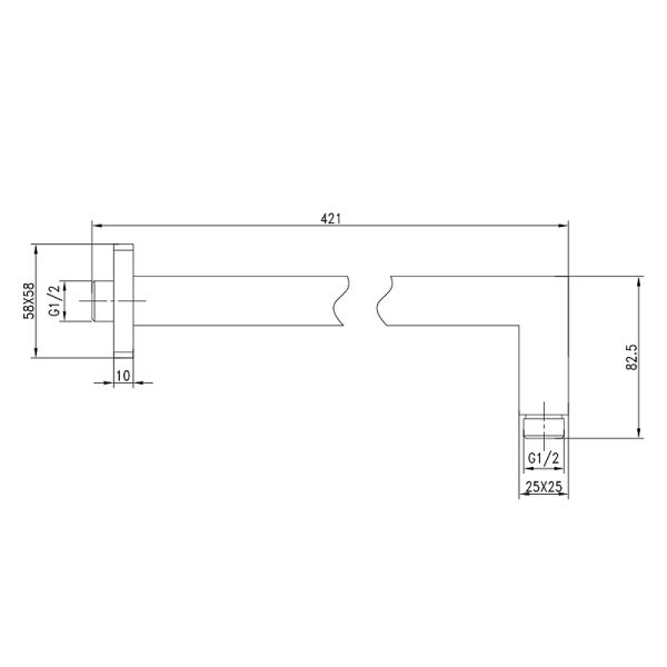 Кронштейн для верхнего душа Lemark LM5887C