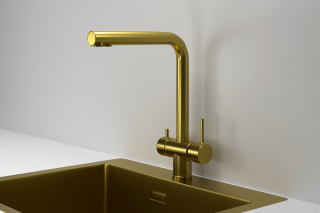 Смеситель для кухни Granula Kitchen Space 7011, ЗОЛОТО САТИН Смеситель для кухни Granula Kitchen Space 7011, ЗОЛОТО САТИН