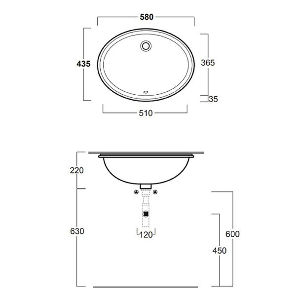 Раковина SIMAS Top E Lavabi D'Arredo S53 bi белая 53.5 см