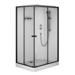 Душевая кабина Am.Pm X-Joy W94C-403-12090BT профиль мат.черный стекло прозрачное