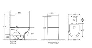 Унитаз компакт WeltWasser Angerbach 001 MT-BL 10000006016