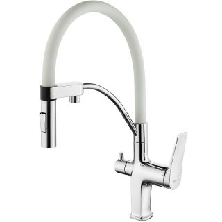 Смеситель для кухни Lemark Comfort LM3074C-White с гибким изливом и подключением к фильтру с питьевой водой белый Смеситель для кухни Lemark Comfort LM3074C-White с гибким изливом и подключением к фильтру с питьевой водой белый