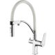 Смеситель для кухни Lemark Comfort LM3074C-White с гибким изливом и подключением к фильтру с питьевой водой белый