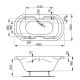 Акриловая ванна VagnerPlast Gaia VPBA191GAI7X-04 190x100см белый