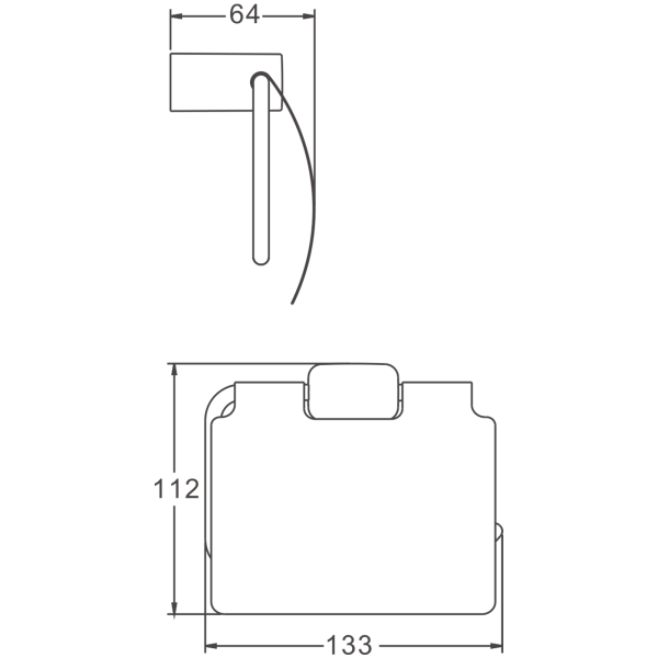 Держатель для туалетной бумаги BELZ B908 B90803 брашированное золото